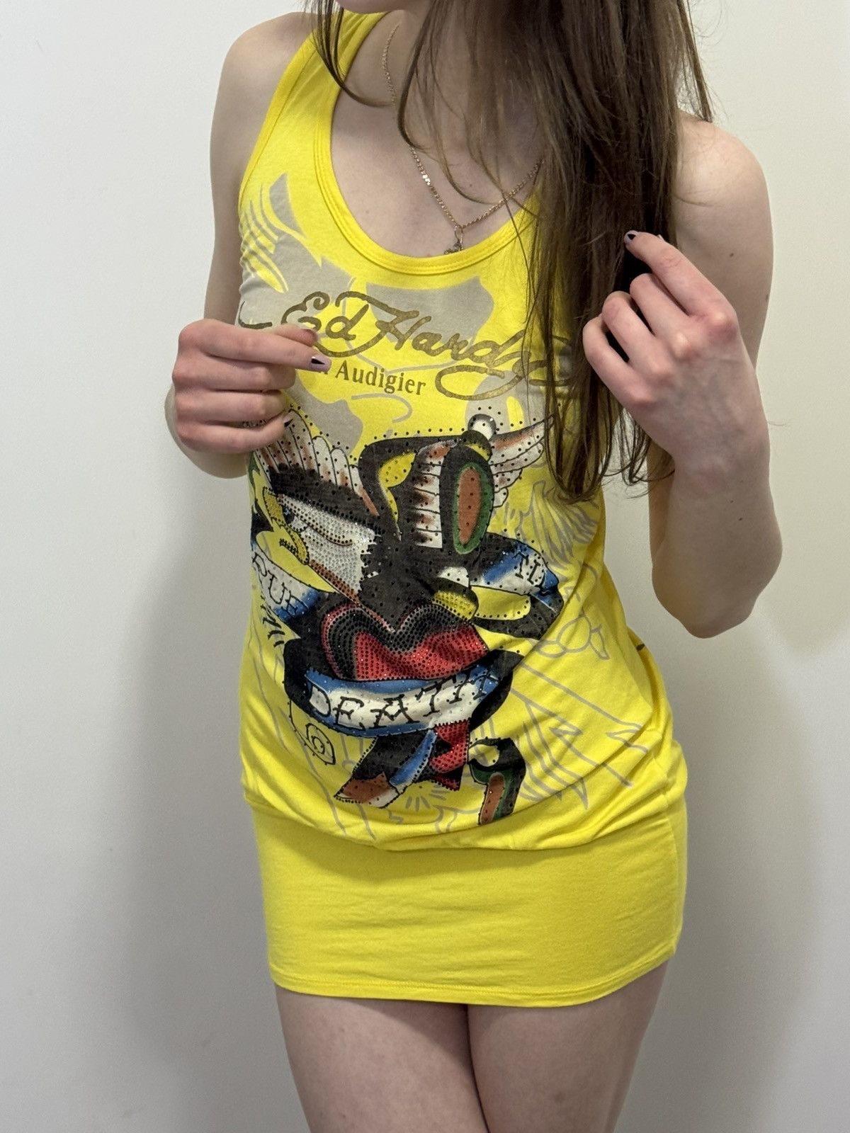 Ed Hardy Ed Hardy Tank Top Mini Dress Women’s Avant Garde Size M Size M / US 6-8 / IT 42-44 - 1 Thumbnail