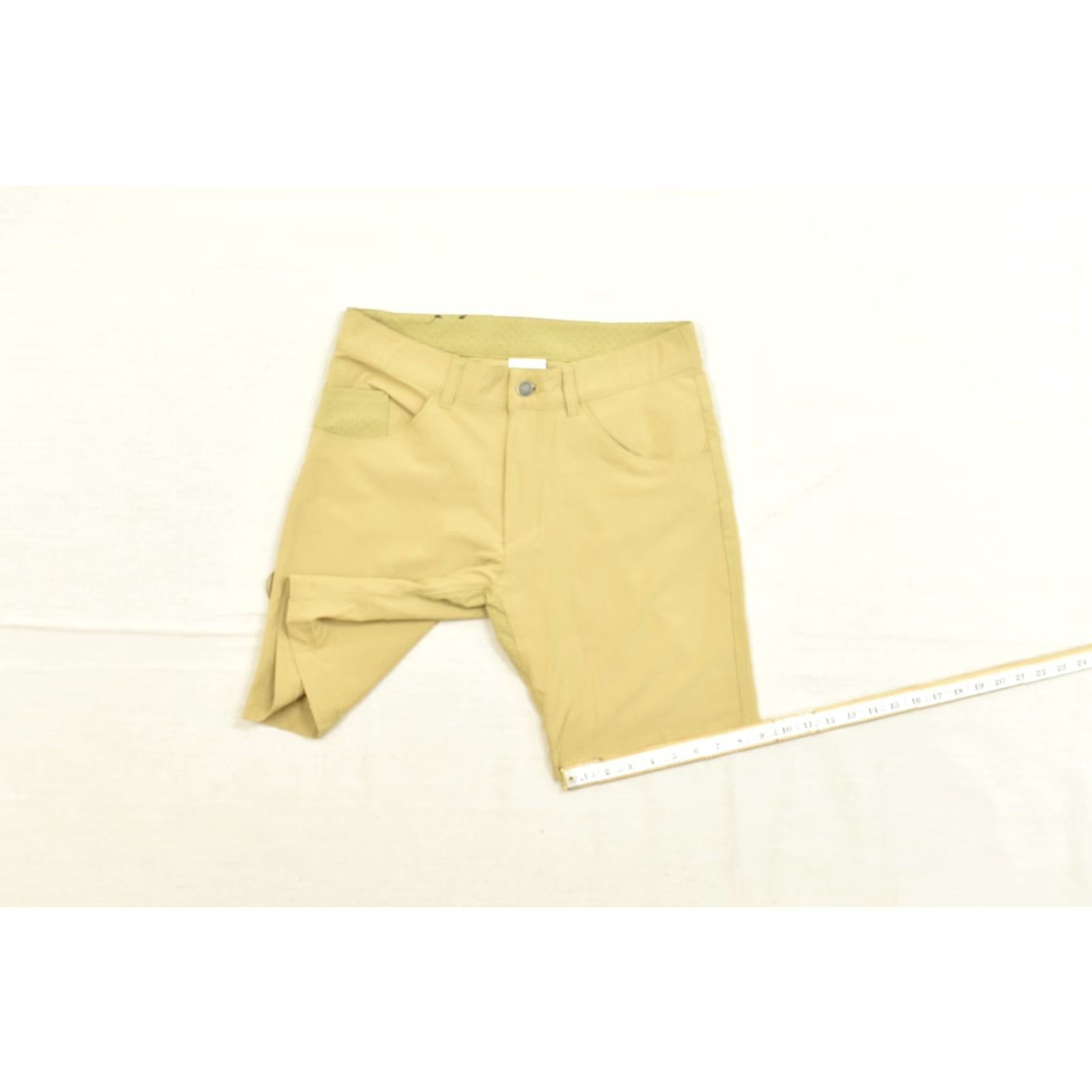 Vintage Columbia Men Flat Front Hiking Performance Shorts Bermuda 30 Beige Tan Summer Spring Pockets Zip Size US 30 / EU 46 - 6 Thumbnail
