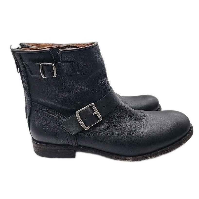 Frye Frye Engineer Boots Black Leather 7.5 M Buckle Size US 7.5 / EU 40-41 - 1 Thumbnail