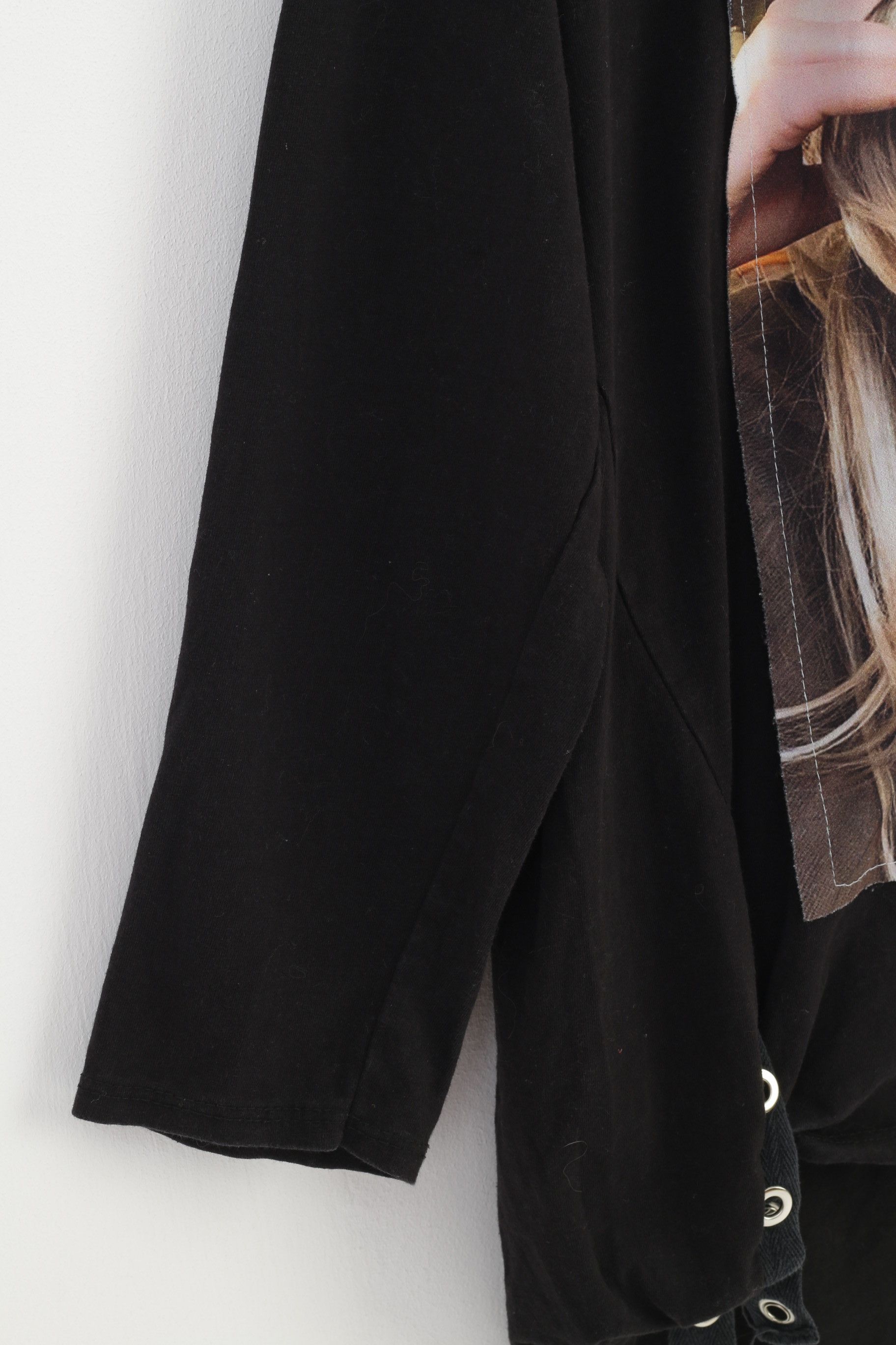 Other Vintage Women L Shirt Long Sleeve Crew Neck Black 10701 Size L / US 10 / IT 46 - 3 Thumbnail