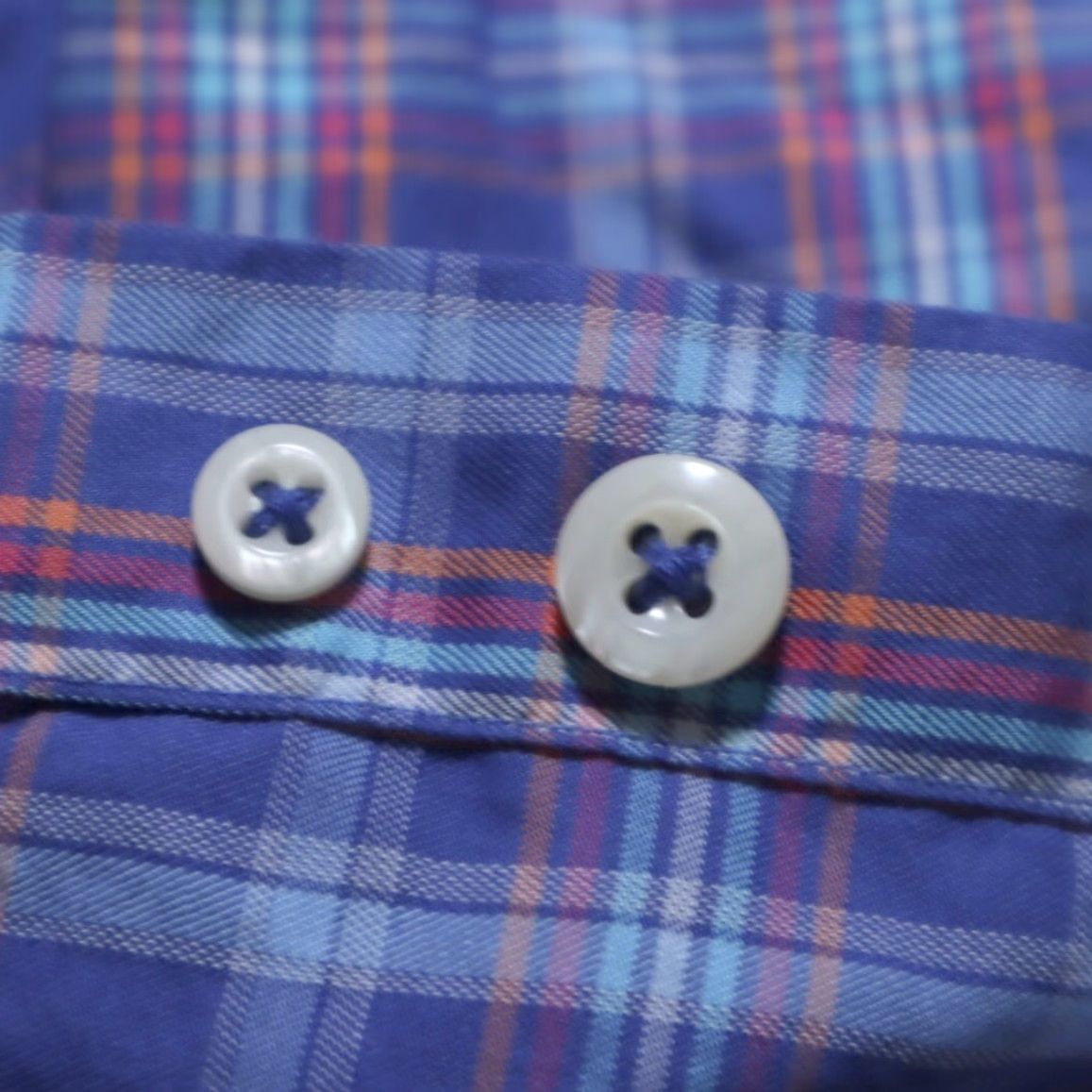Peter Millar Peter Millar Shirt Plaid Long Sleeve Button Up Blue Mens XL Poplin Cotton Size US XL / EU 56 / 4 - 7 Thumbnail