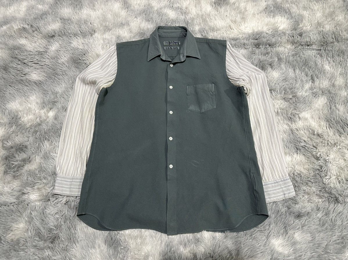 Comme des Garcons SHIRT 🔥Comme Des Garcons Shirt Striped Sleeves Poly Shir Size US S / EU 44-46 / 1 - 1 Thumbnail