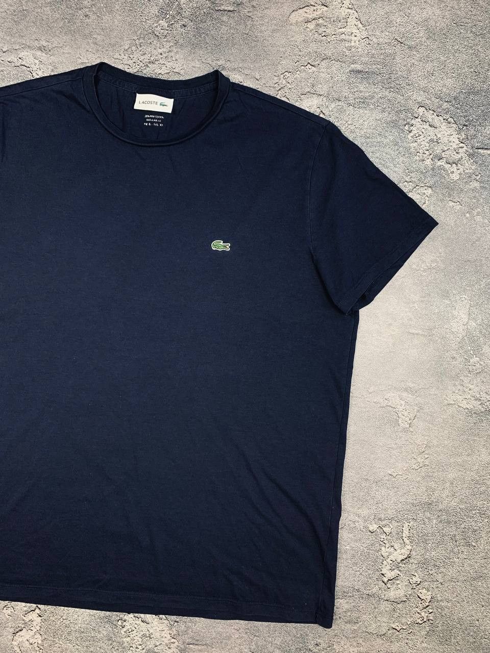 Lacoste Lacoste Men's Navy Blue Cotton Short Sleeve T-Shirt Size US XL / EU 56 / 4 - 3 Thumbnail