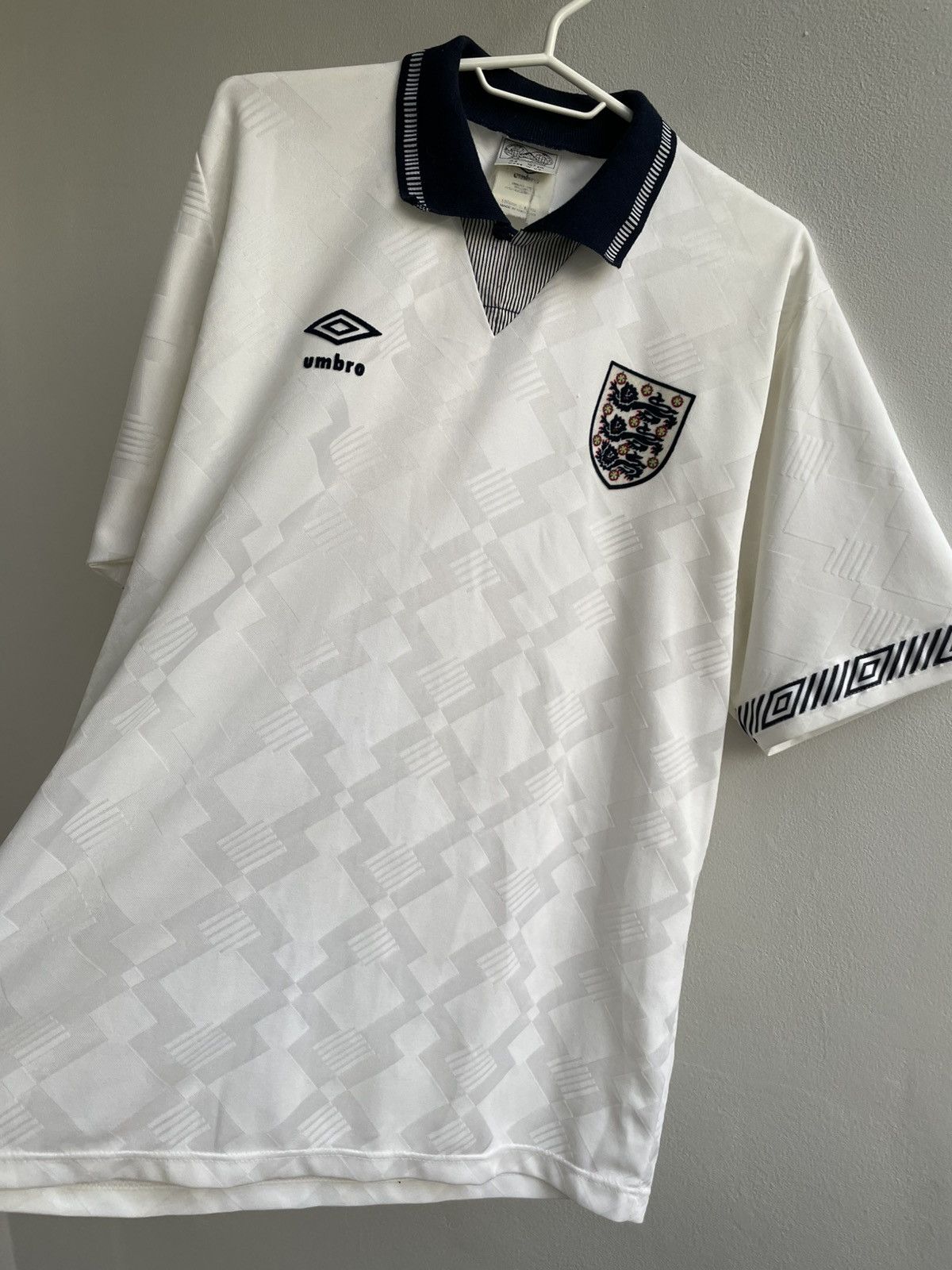 Vintage England 1990 1991 1992 Football Shirt Soccer Jersey Umbro Size US L / EU 52-54 / 3 - 5 Thumbnail