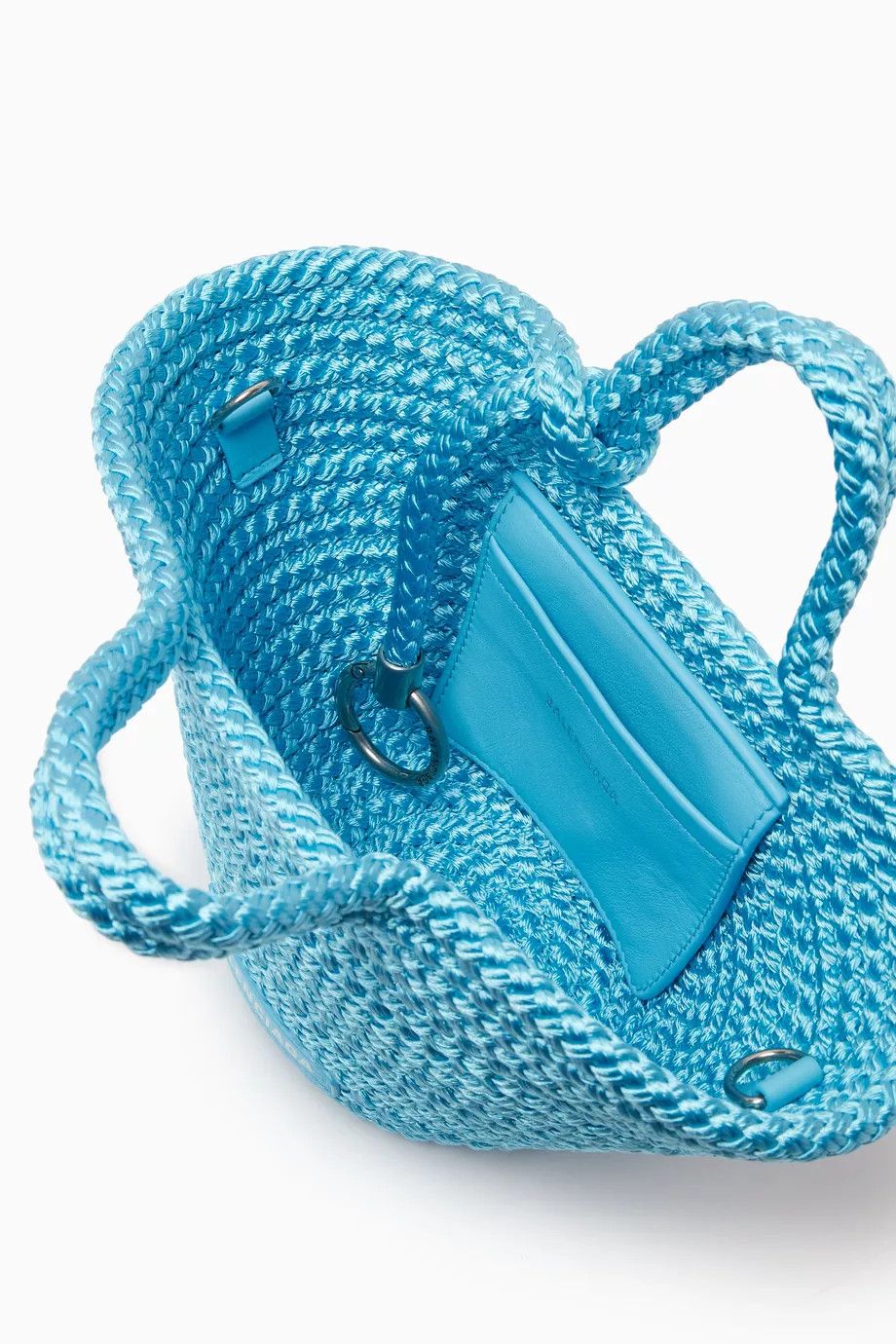 Balenciaga o1w1db10525 Size: OS / Ibiza Mini Basket With Strap in Blue Size ONE SIZE - 4 Thumbnail