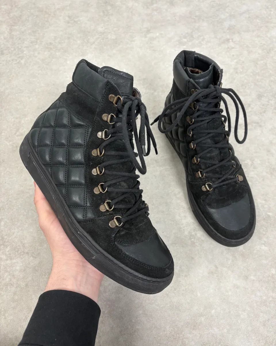 Marc Jacobs Marc Jacobs Black Quilted High-Top Leather Sneaker Size US 8.5 / EU 41-42 - 1 Thumbnail