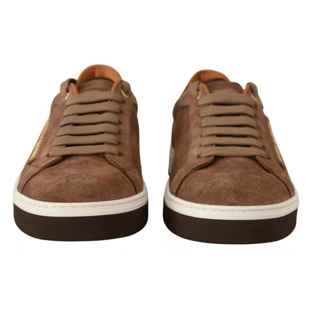 Dolce & Gabbana Dolce & Gabbana Brown Suede Logo Low Top Sneakers Men Shoes Size US 6 / EU 39 - 8 Thumbnail