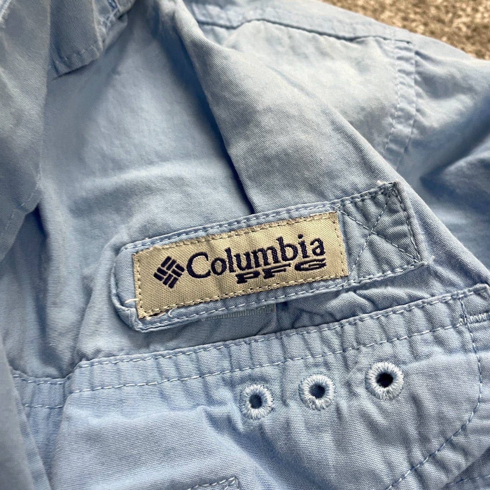 Vintage Columbia PFG Shirt Mens XL Blue Button-Down Long Sleeve Outdoor Fishing Casual Size US XL / EU 56 / 4 - 6 Thumbnail
