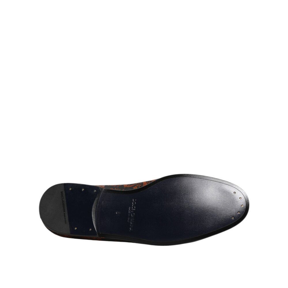 Dolce & Gabbana Dolce & Gabbana Black Jacquard Polyester Slip On Loafers Sho Size US 9 / EU 42 - 8 Thumbnail