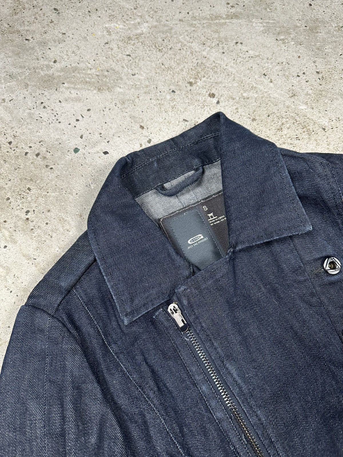 G-Star × Japanese Brand × Vintage Vintage Y2K G Star Raw Tentic Bomber Denim Jacket Biker Moto Size US XXS / EU 40 - 8 Thumbnail