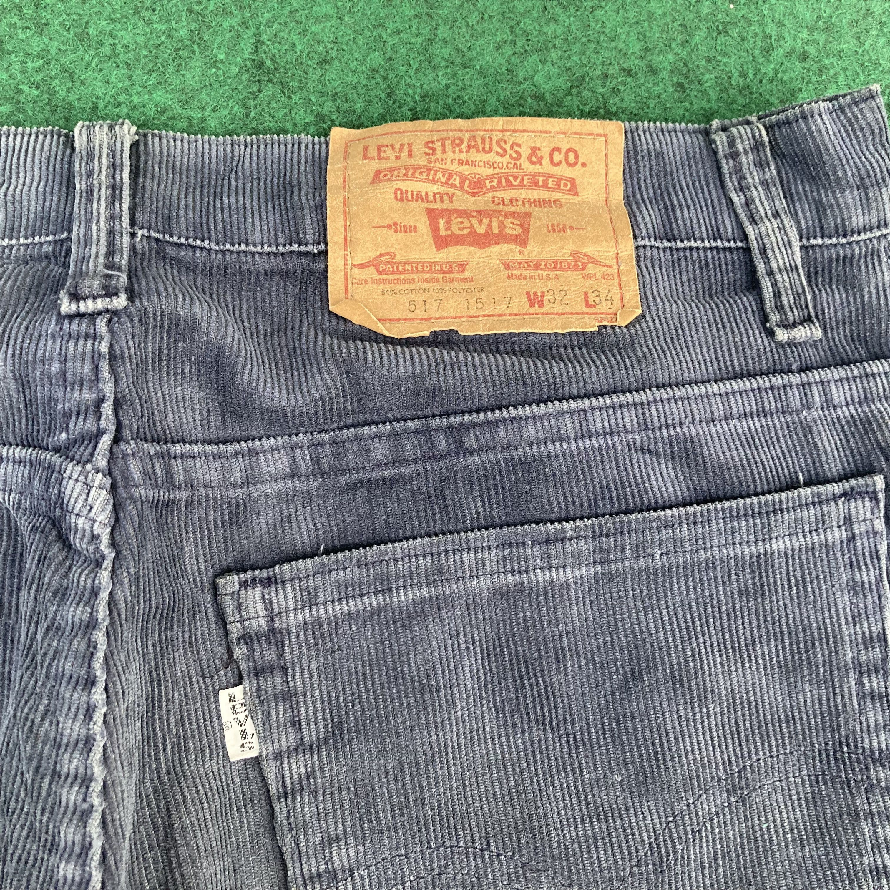 Levi's × Vintage Vtg Levis 517 Denim Sz 32 Flared Corduroy Bootcut Jeans Size US 32 / EU 48 - 10 Thumbnail