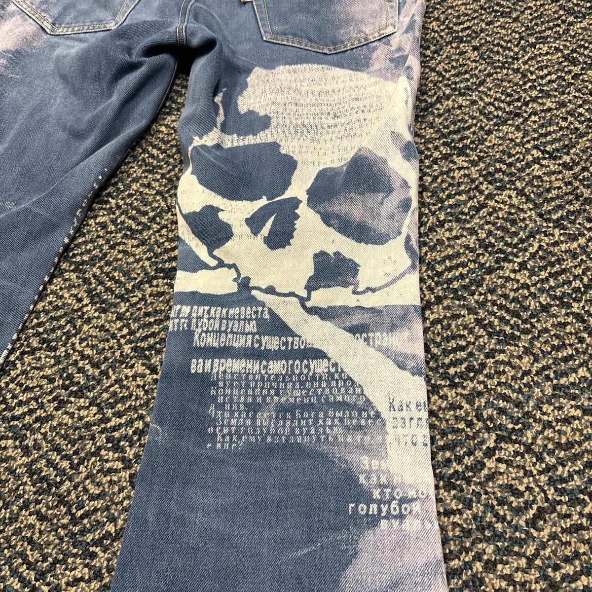 Hysteric Glamour RARE H Naoto + DIE Skull Denim Flares Size US 28 / EU 44 - 3 Thumbnail
