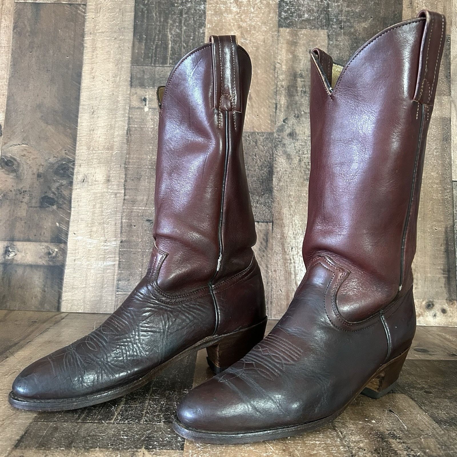 Frye 2356 Frye Oxblood Boots FRYE Vintage Western Cowboy 