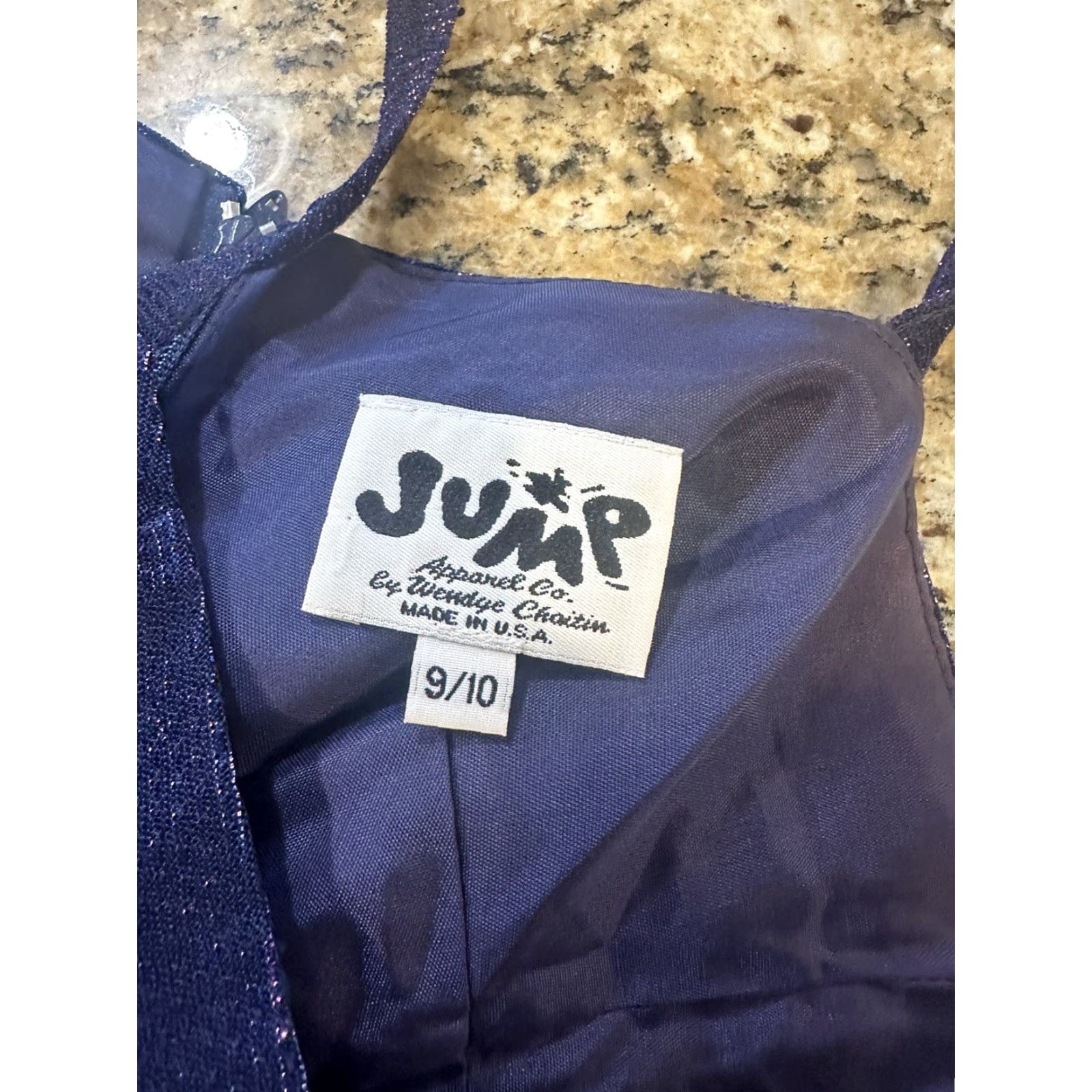 Vintage VINTAGE Jump apparel co Purple Metallic Shimmer Maxi Gown Spaghetti Strap 9/10 Womens Size M / US 6-8 / IT 42-44 - 5 Thumbnail