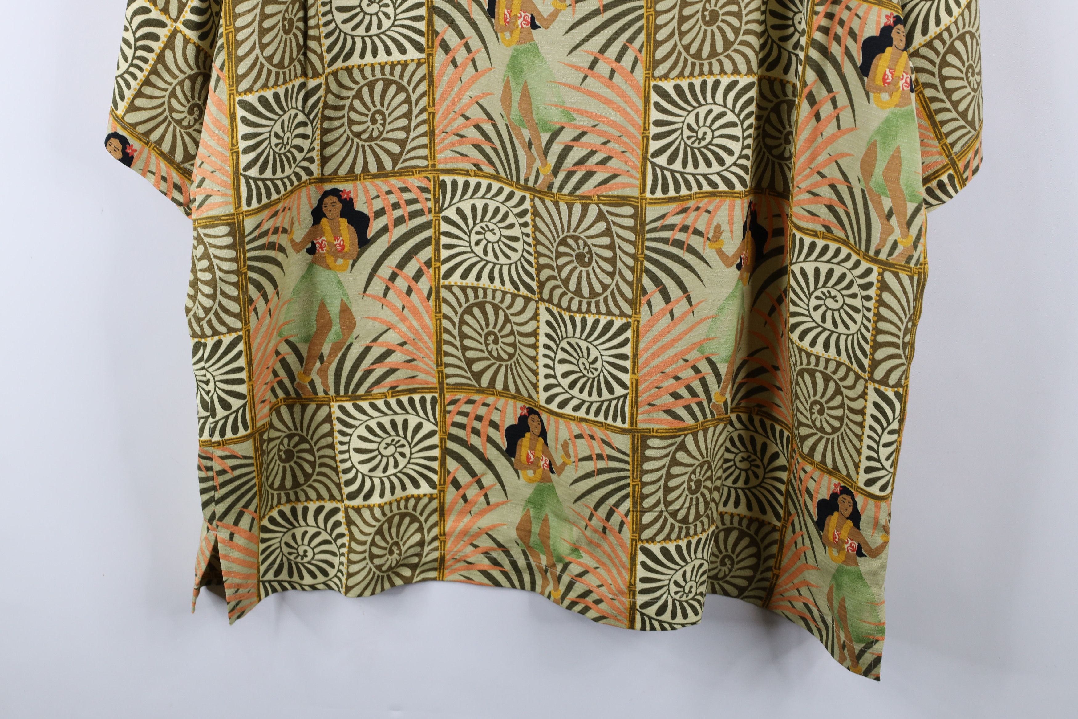Tommy Bahama × Vintage Vintage 90s Tommy Bahama Collar Luau Girl Hawaiian Shirt Size US XL / EU 56 / 4 - 11 Thumbnail