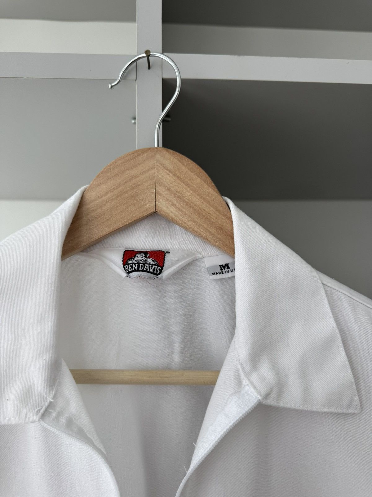 Ben Davis Ben Devis Vintage White 1/3 Zip Pocket Polo Shirt Size US M / EU 48-50 / 2 - 6 Thumbnail