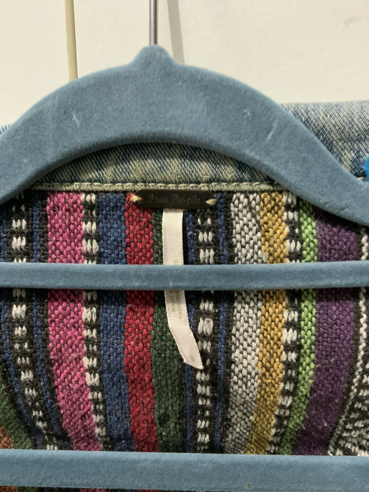 If Six Was Nine Free People Navajo Patchwork Distressed Kmrii Jacket Size US XS / EU 42 / 0 - 13 Thumbnail