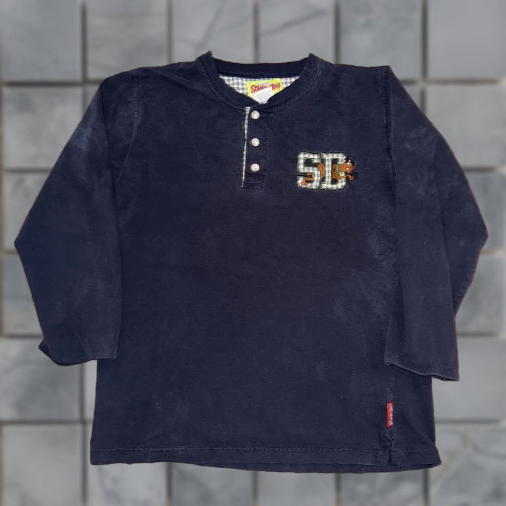 Vintage VINTAGE Scooby-Doo Henley Shirt Navy Blue M Men T-Shirt Cartoon Network Tag Size US M / EU 48-50 / 2 - 1 Thumbnail