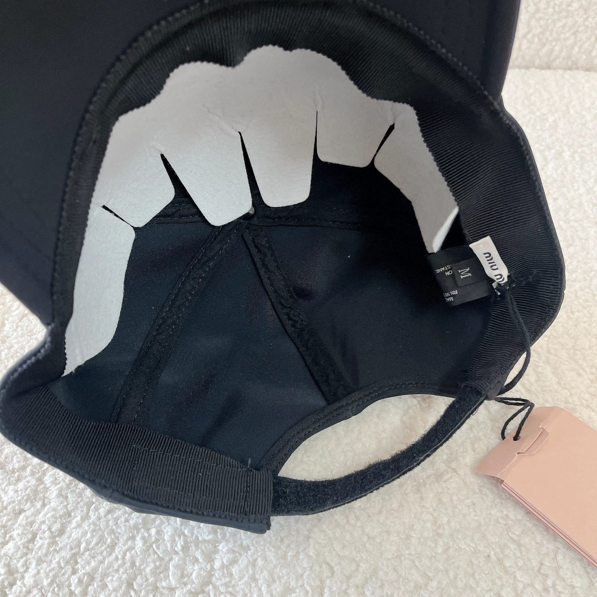 Miu Miu MIUMIU Black Logo Embroidered Baseball Cap Size ONE SIZE - 6 Thumbnail