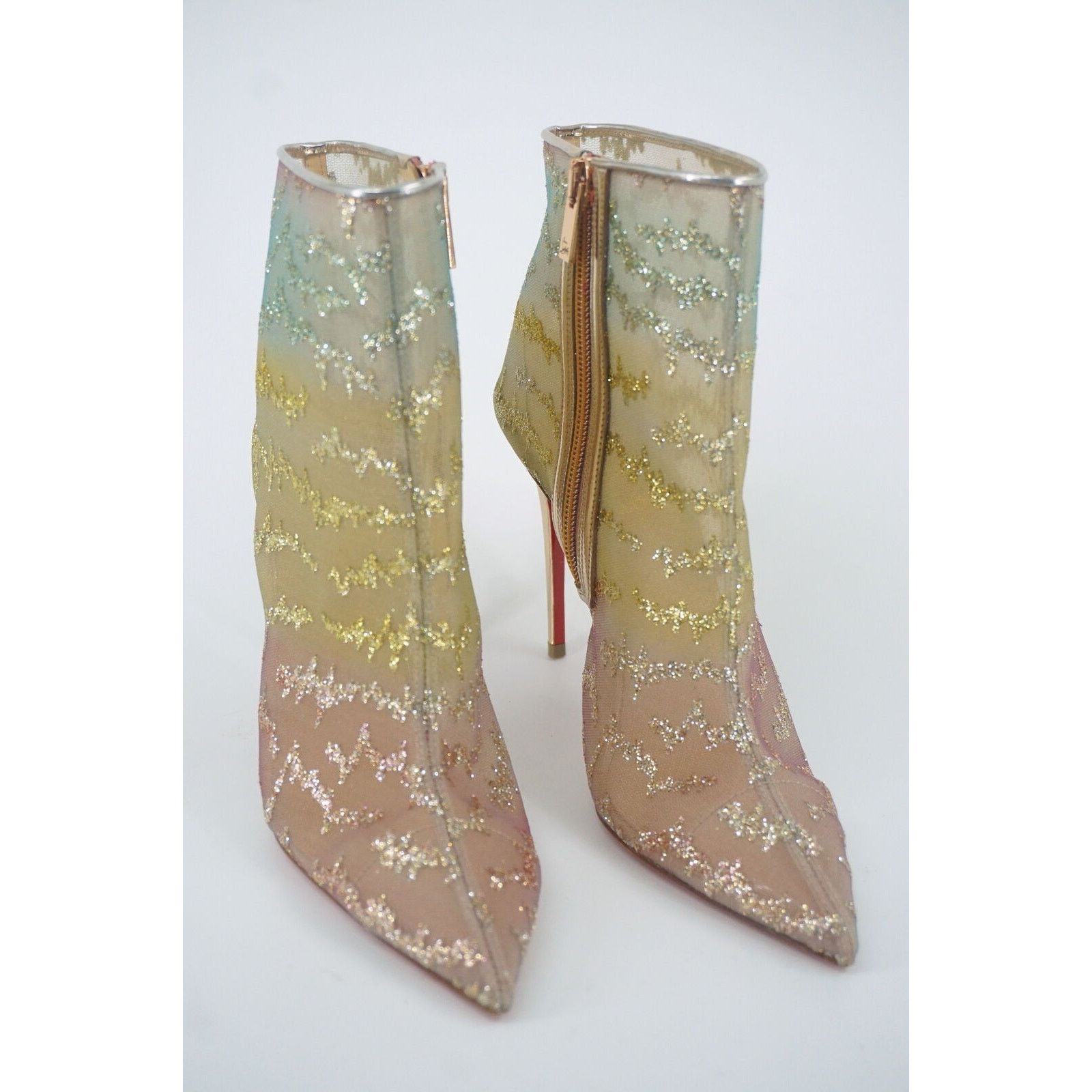 Christian Louboutin Christian Louboutin Nancy Booties Glitter Mesh Ankle Size US 7.5 / IT 37.5 - 9 Thumbnail