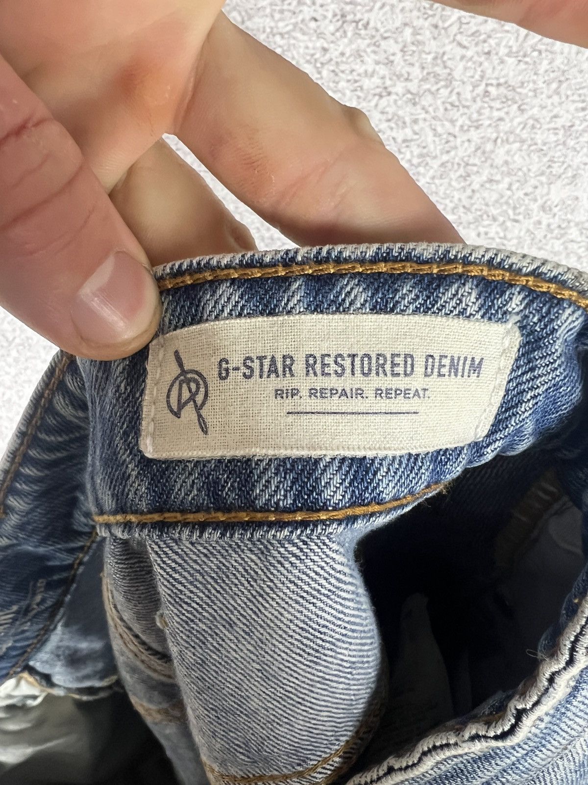G-Star Men's G-Star Raw Lanc Straight 3D Tapered Jeans Blue Denim Size US 32 / EU 48 - 9 Thumbnail