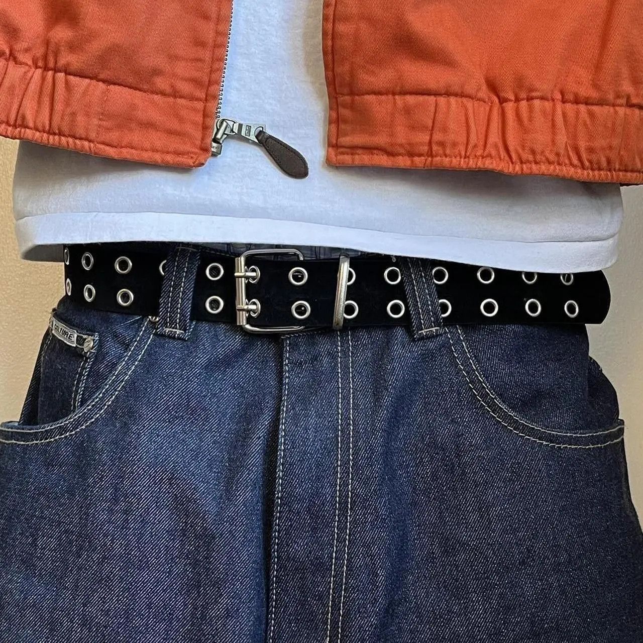 Oakley × Vintage Vintage y2k Oakley Skull Belt Silver Black | Grailed
