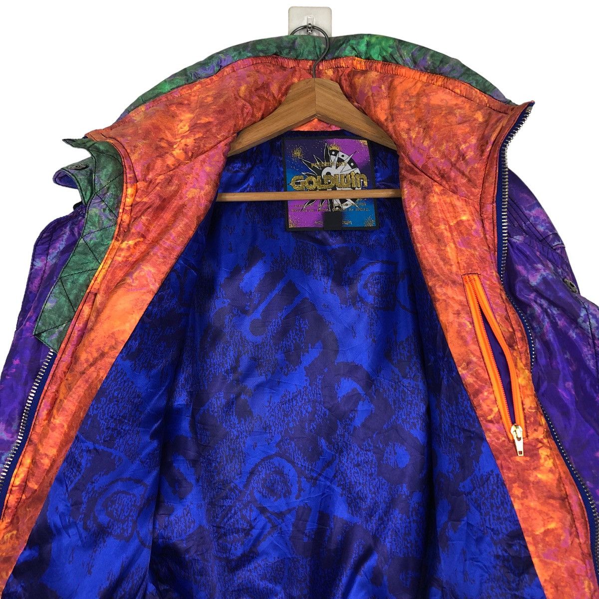 Japanese Brand Vintage Ski Jacket Goldwin Multi Colour Cargo Pocket Winter Size US S / EU 44-46 / 1 - 13 Thumbnail