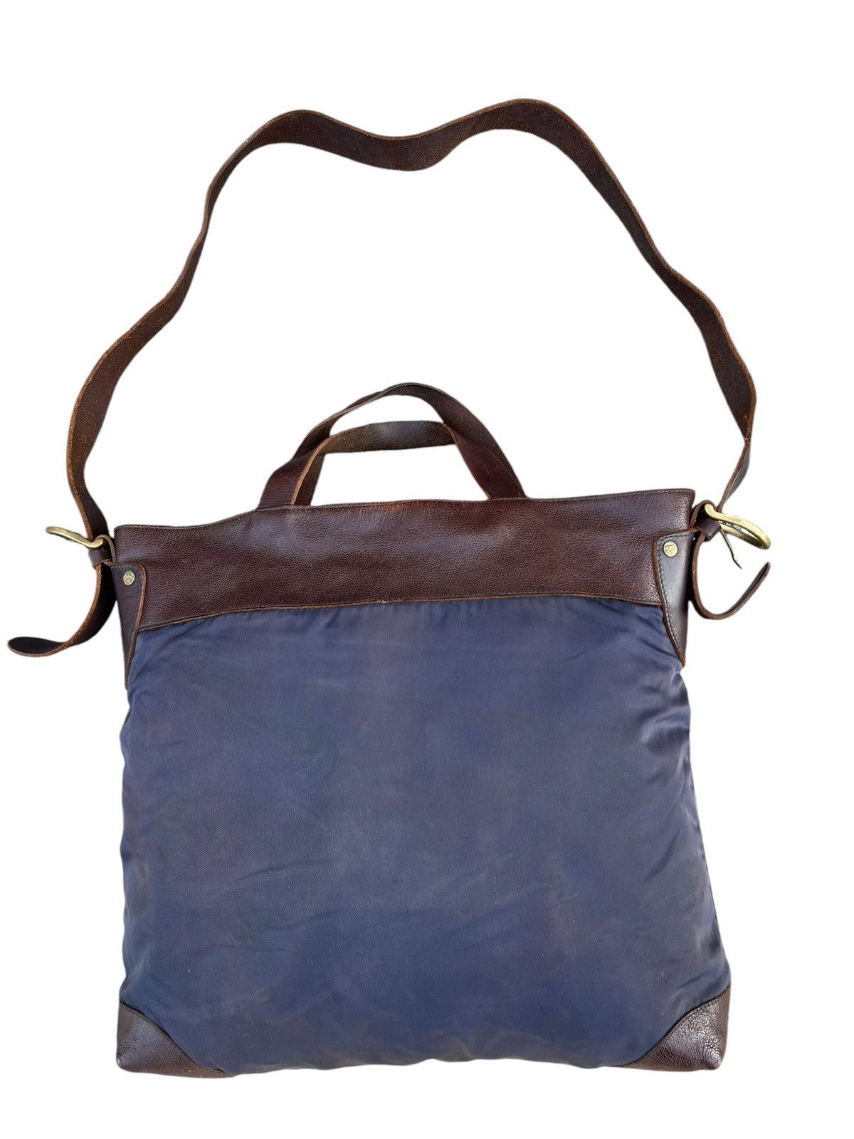 Il Bisonte Vintage IL BISONTE Sun Faded Nylon Leather 2 Way Bag Size ONE SIZE - 9 Thumbnail