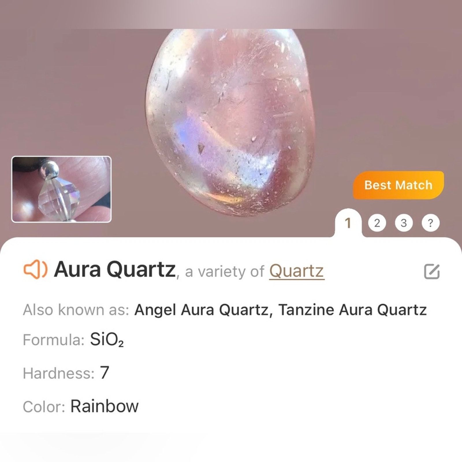 Handmade Handcrafted large saffron crystal quartz stone necklace Size ONE SIZE - 12 Thumbnail
