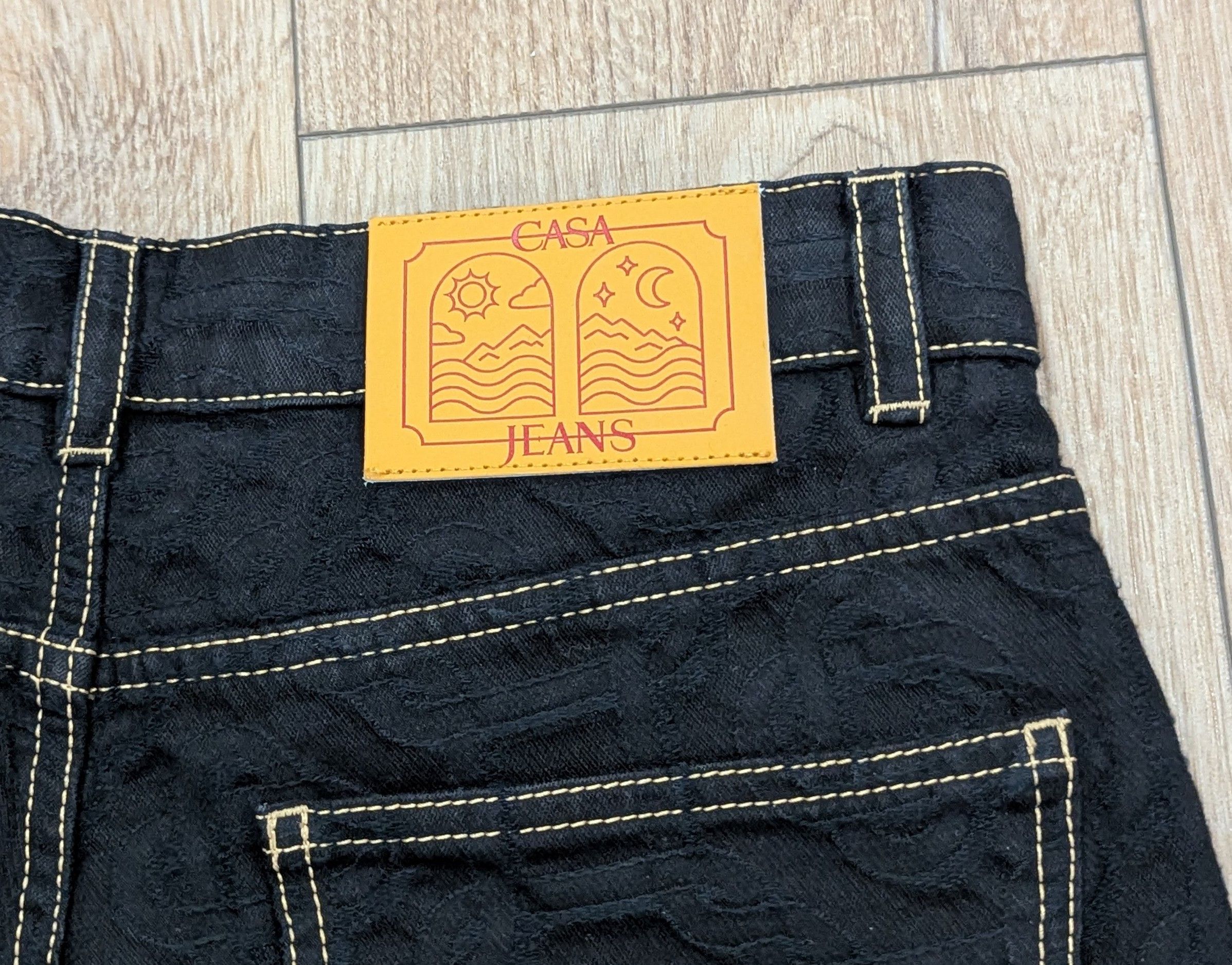 Casablanca CASABLANCA Jacquard Straight Leg Denim Jeans Black 30 Size US 30 / EU 46 - 6 Thumbnail
