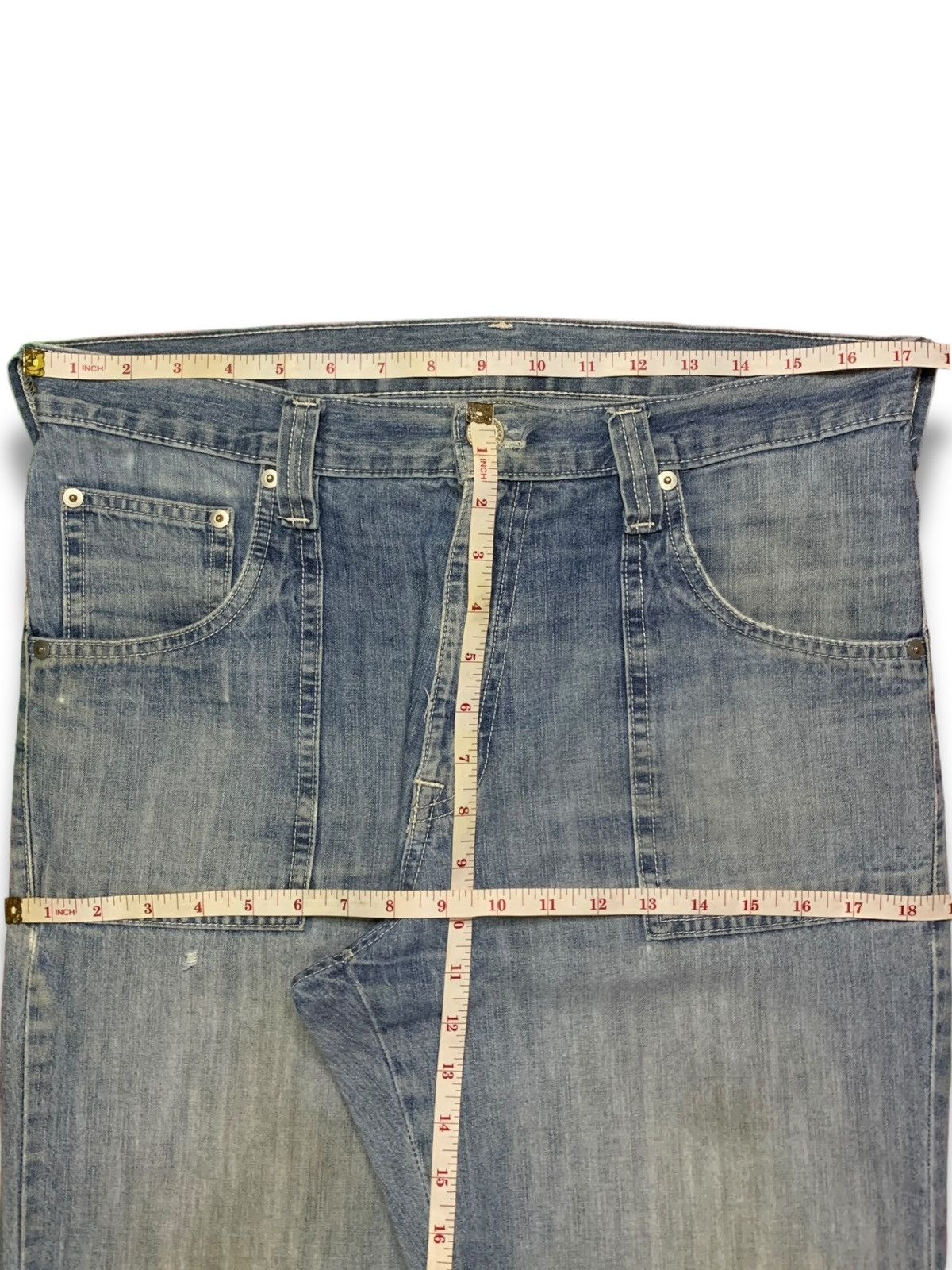 Japanese Brand Vintage Japanese Brand Faded Distressed Baggy Jeans Size US 34 / EU 50 - 11 Thumbnail