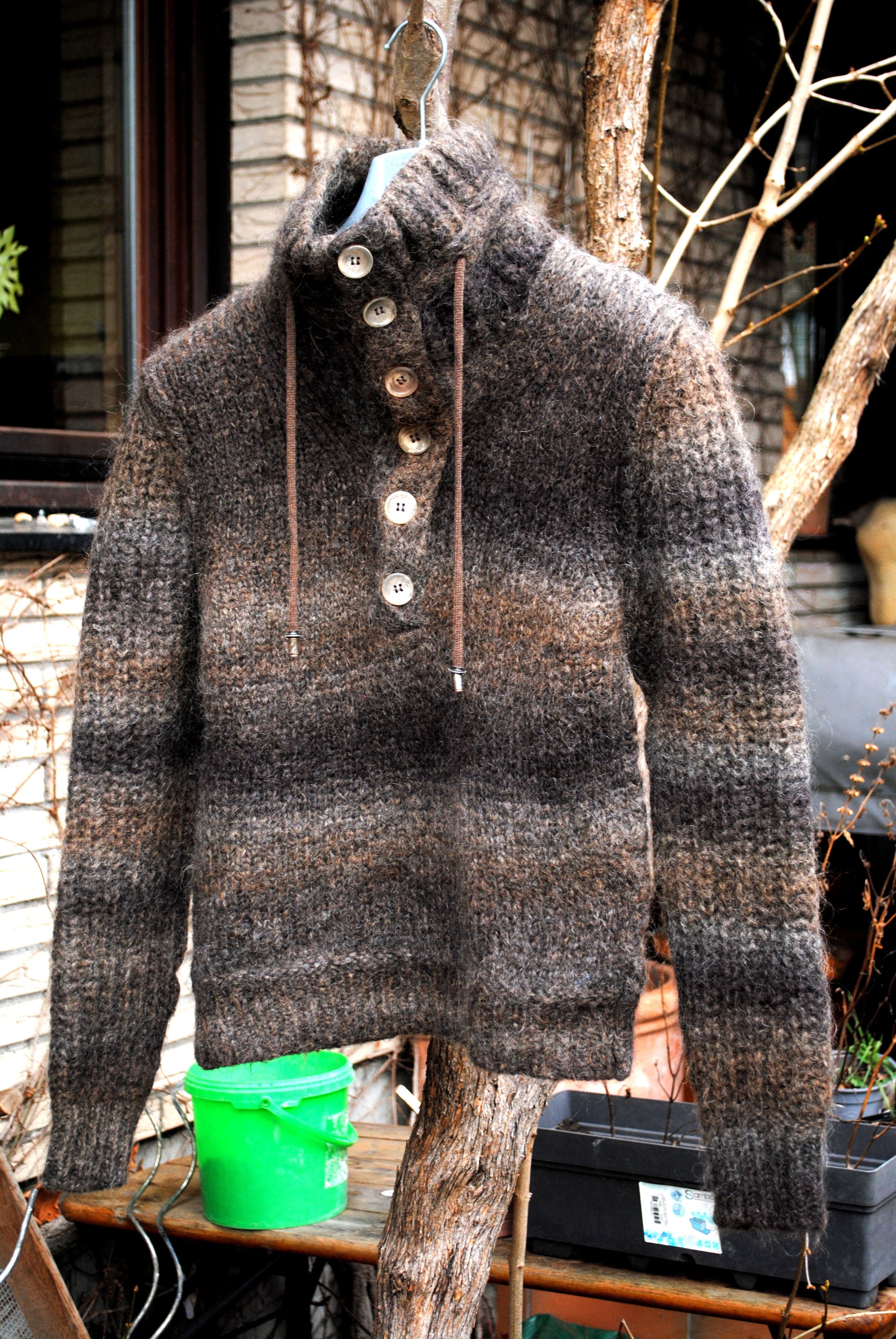 image of Dolce Gabbana D&g Mohair Wool Knit High Neck Sweater in Brown, Men's (Size Small)