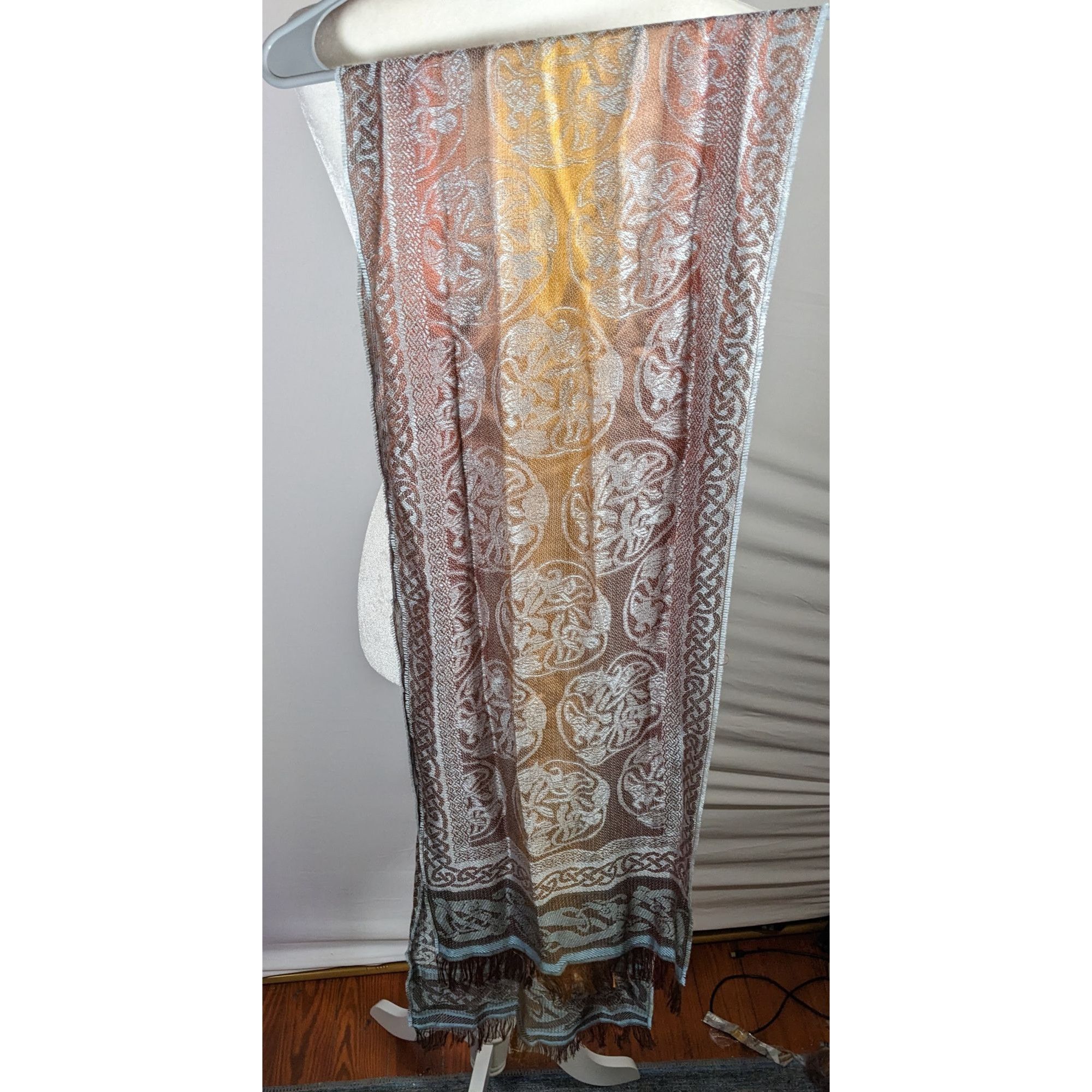Other Molina by Jimmy Hourihan Rainbow And Grey Celtic Knot Scarf Size ONE SIZE - 10 Thumbnail