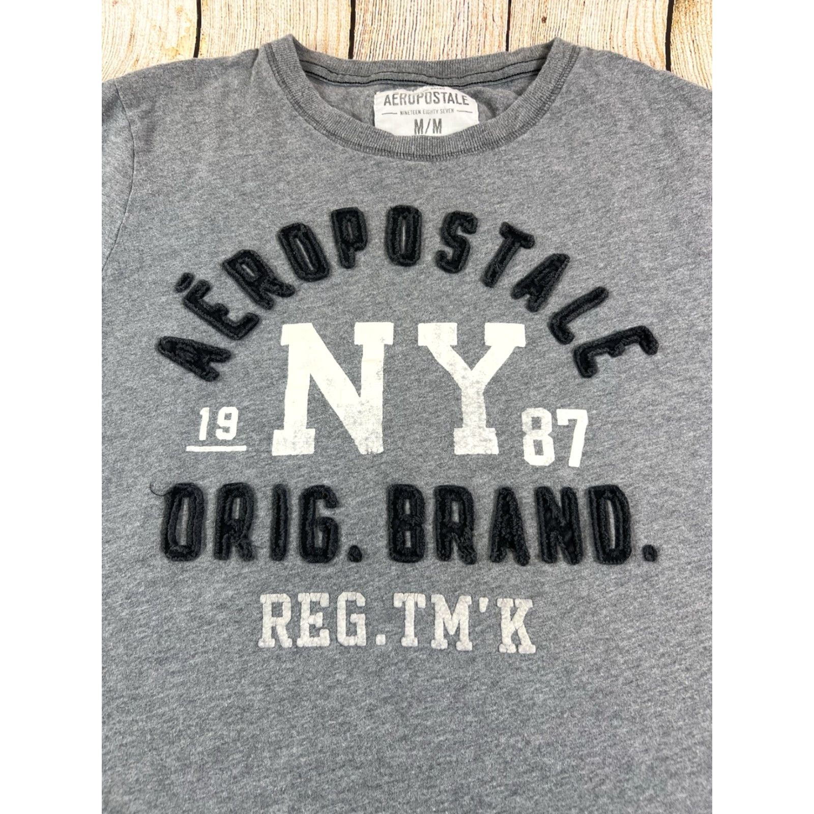 Aeropostale VINTAGE Aeropostale Shirt Men Medium Gray Embroidered USA ClassicT Shirt Size US M / EU 48-50 / 2 - 5 Thumbnail