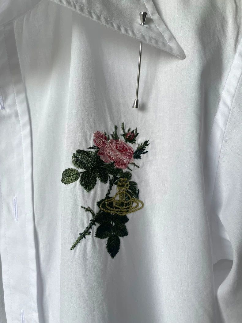 Vivienne Westwood Vivienne Westwood size44 Rose embroidered shirt Size M / US 6-8 / IT 42-44 - 5 Thumbnail
