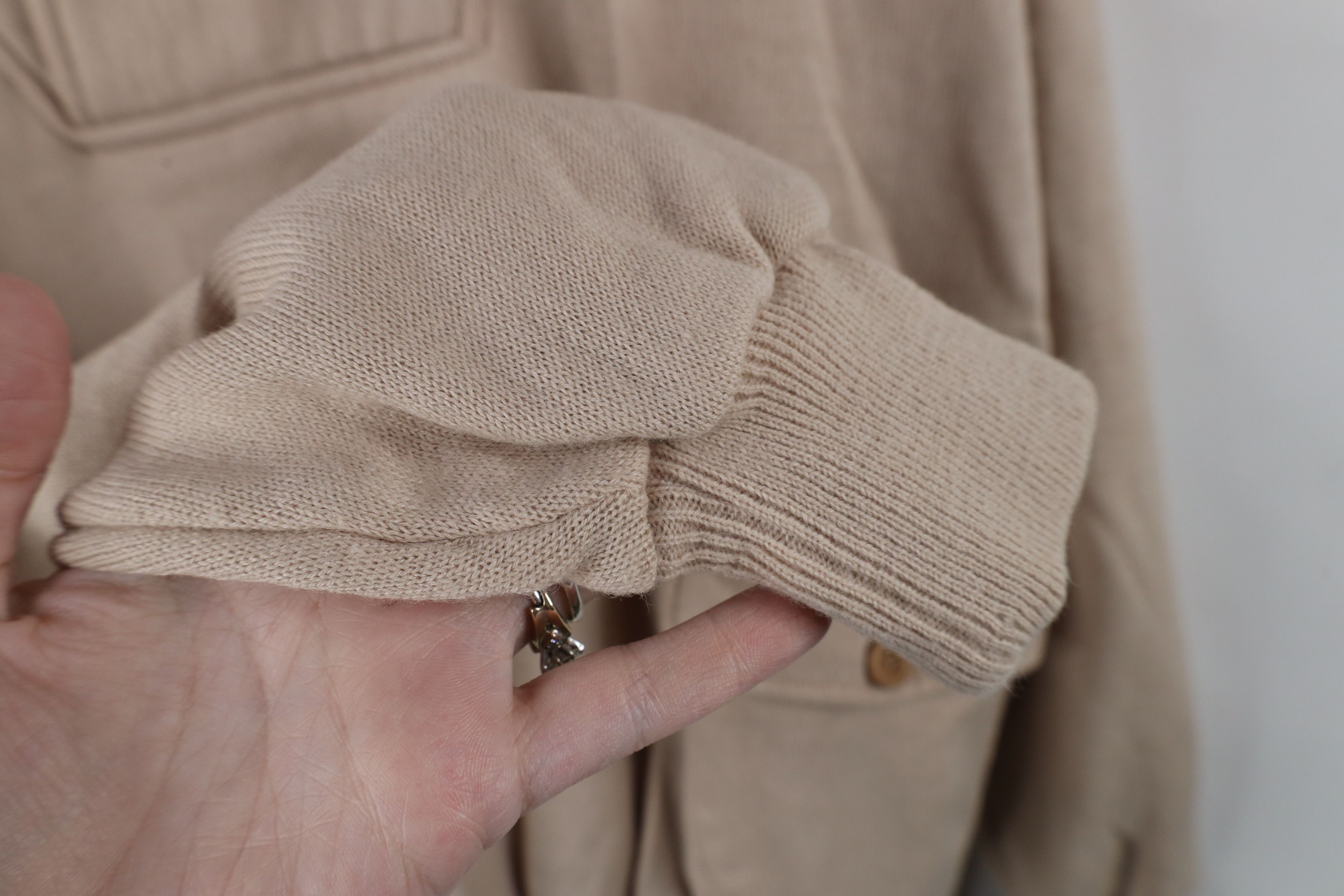 Vintage Vintage 70s Streetwear Henley Pullover Hoodie Sweater Beige Size US XL / EU 56 / 4 - 7 Thumbnail