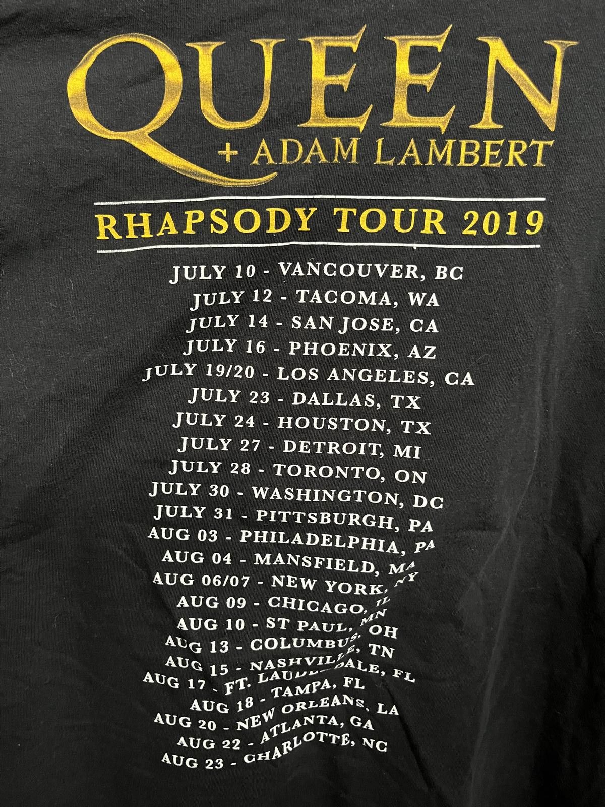 Designer Queen Band Tour T-shirt Bohemian Rhapsody Tour 2019 - 2XL Size US XXL / EU 58 / 5 - 5 Thumbnail
