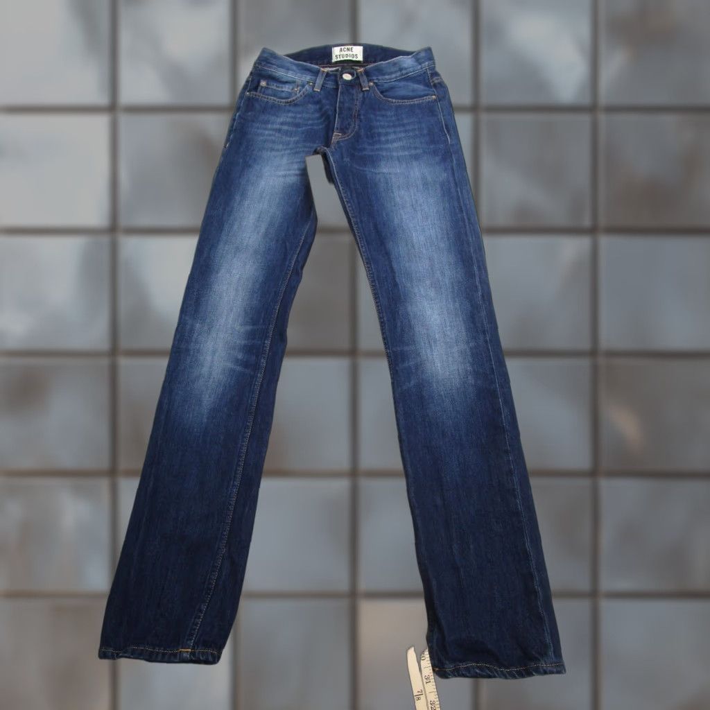 Acne Studios Jeans Mens 29x32 Blue Denim Roc Verakai Straight Button Fly