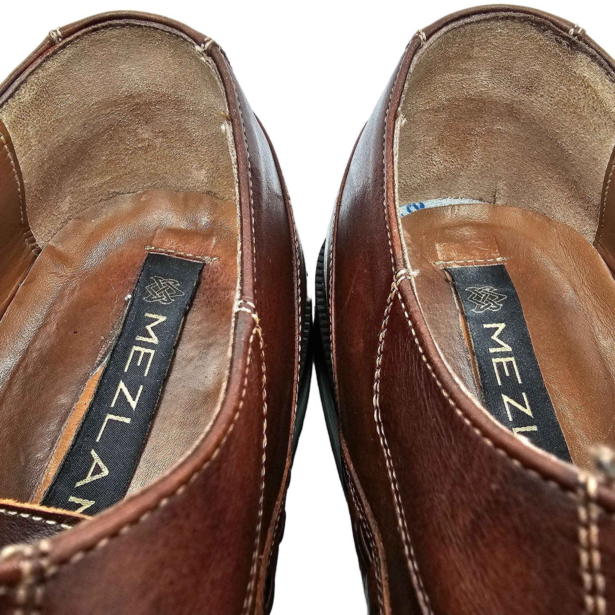 Mezlan Vintage Mezlan Spain Mens size 10M Brown Leather Dress Shoes Size US 10 / EU 43 - 7 Thumbnail