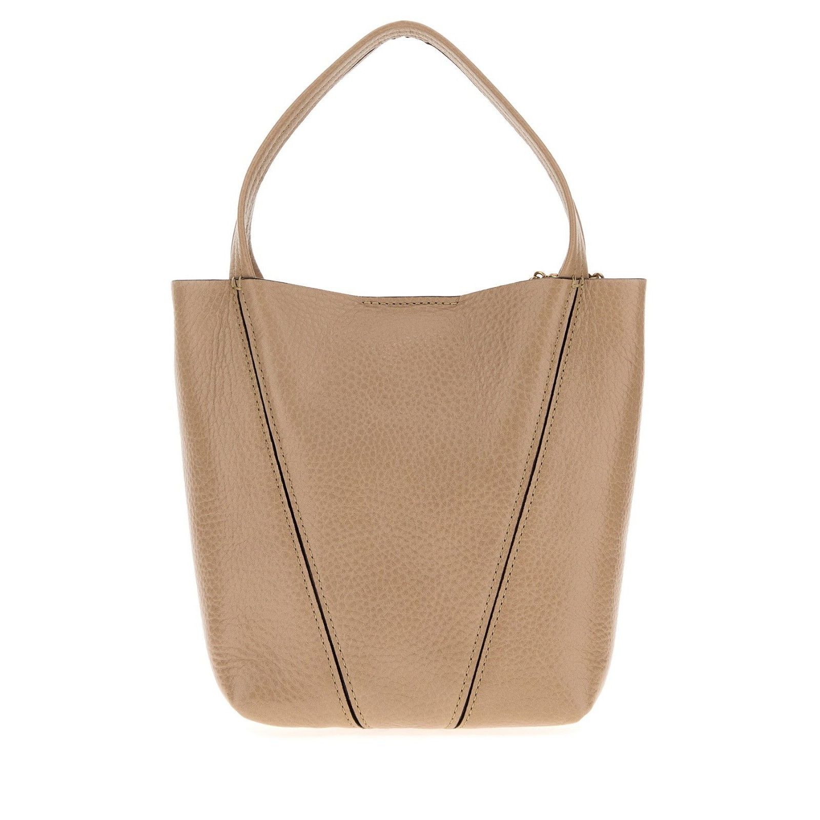 Chloe Chloe Small Spin Boyish Brown Grained Leather Tote Bag New & Size ONE SIZE - 3 Thumbnail