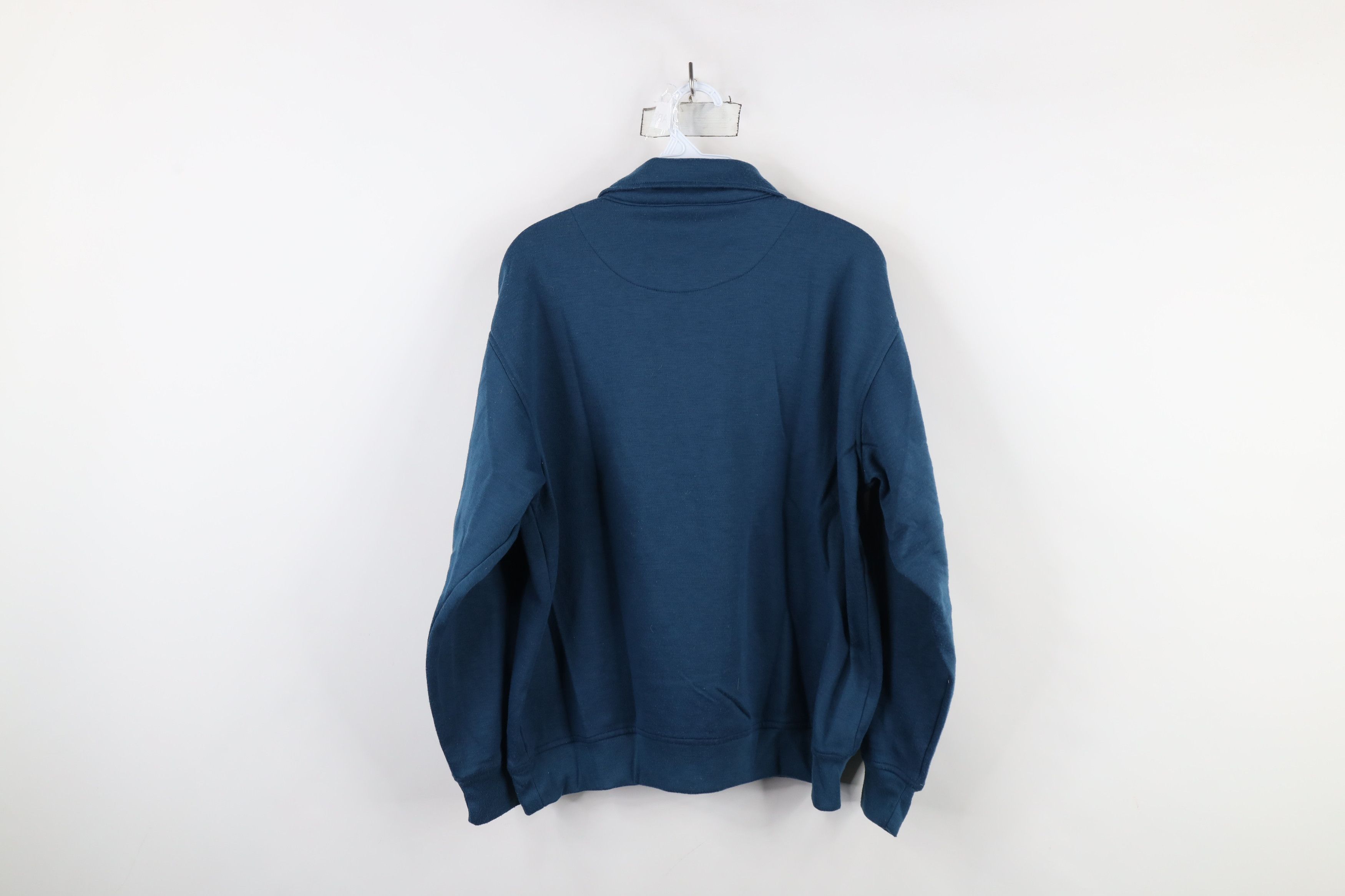 Vintage Vintage 90s Streetwear Collared Pullover Sweatshirt Blue Size US M / EU 48-50 / 2 - 9 Thumbnail