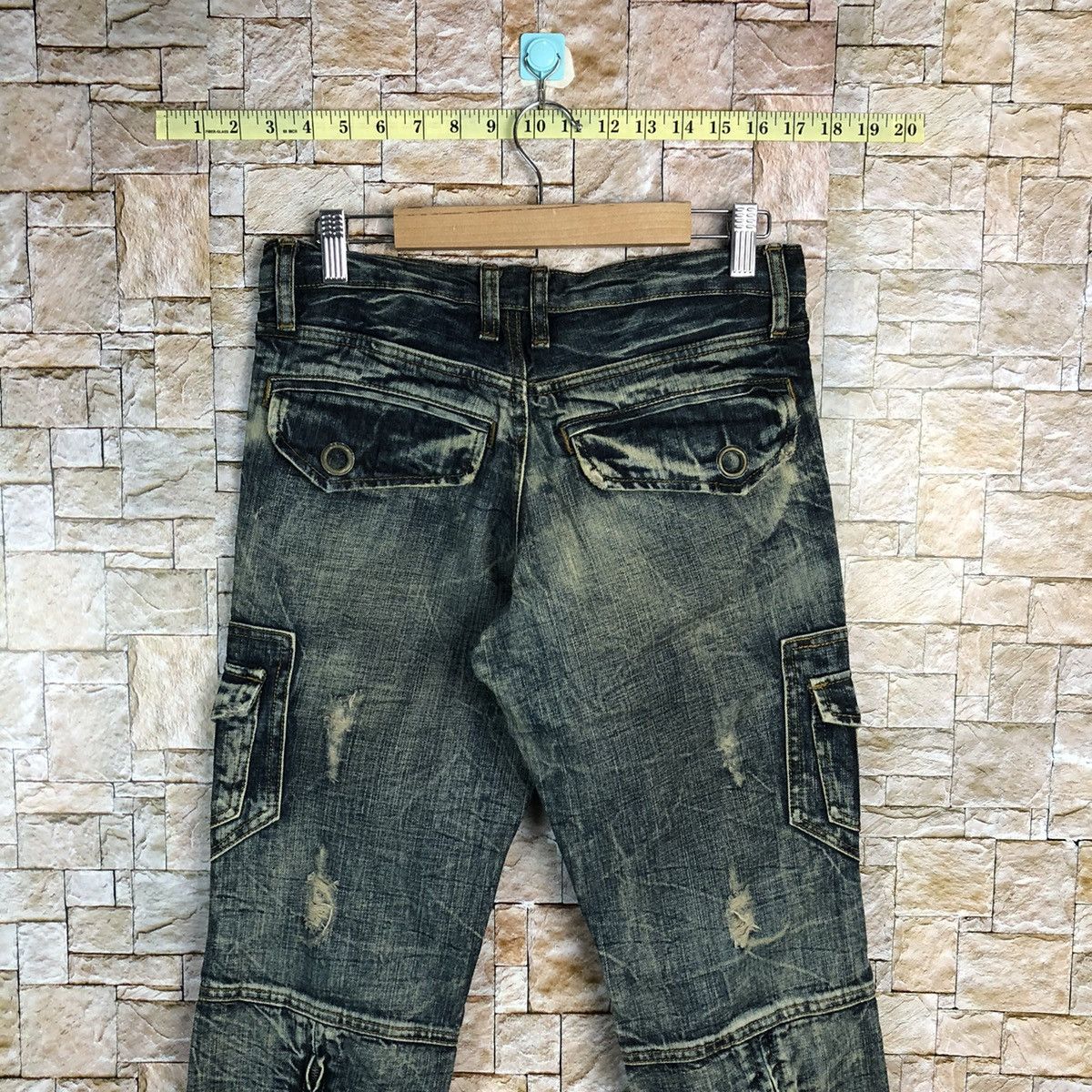 semanticdesign DL Semantic Design Blue Distressed Denim Pants #A144 Size US 28 / EU 44 - 19 Thumbnail