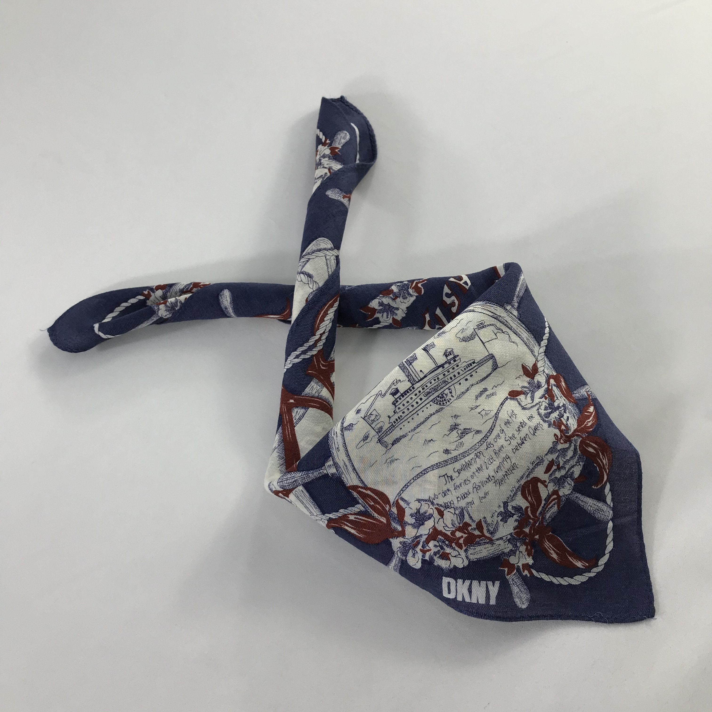 DKNY × Vintage DKNY Bandana / Handkerchief / Neckerchief - S720 Size ONE SIZE - 4 Thumbnail