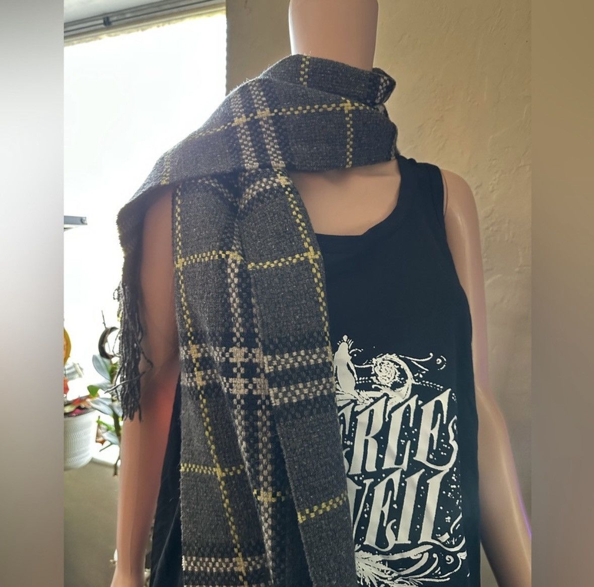 Burberry Burberry London Gray Cashmere Plaid Scarf Size ONE SIZE - 2 Thumbnail