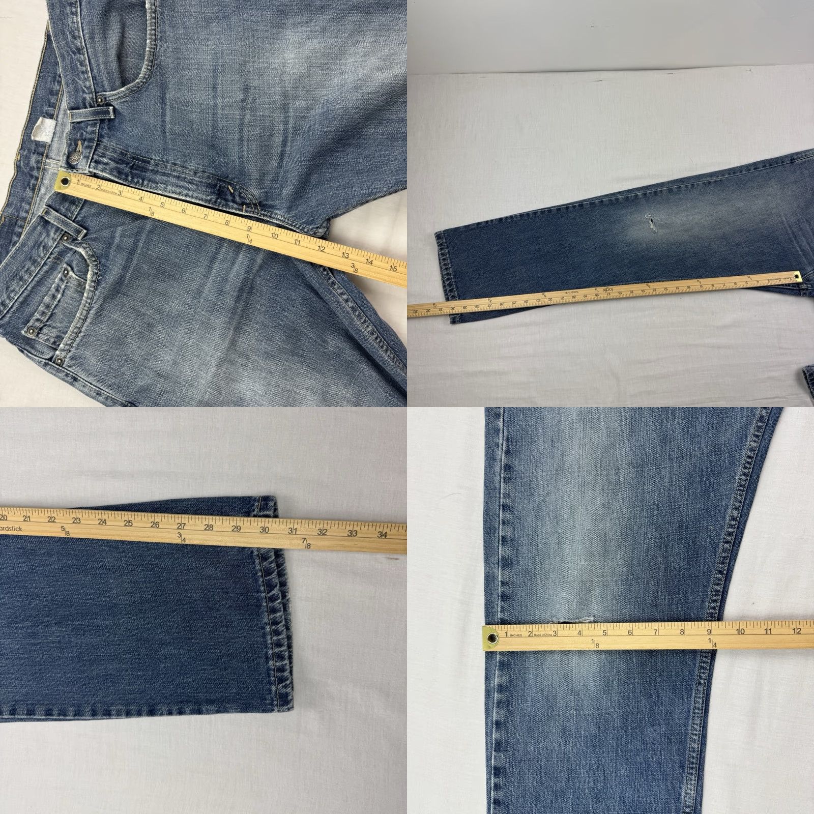 Levi's VINTAGE Levi's 505 Jeans Adult 34x30 Regular Straight Leg Made In USA Blue Denim Cotton USA 90s Y2K Mens Size US 34 / EU 50 - 8 Thumbnail