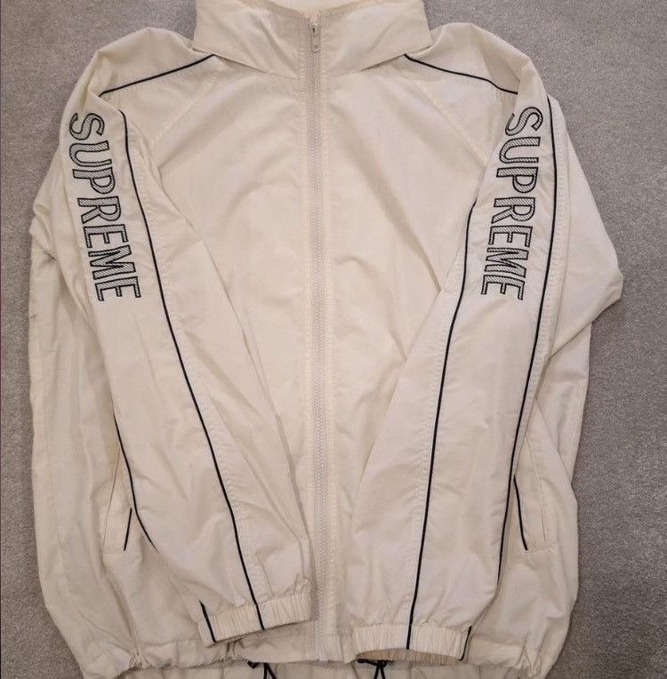 Supreme Supreme Old English Track Jacket White | Grailed