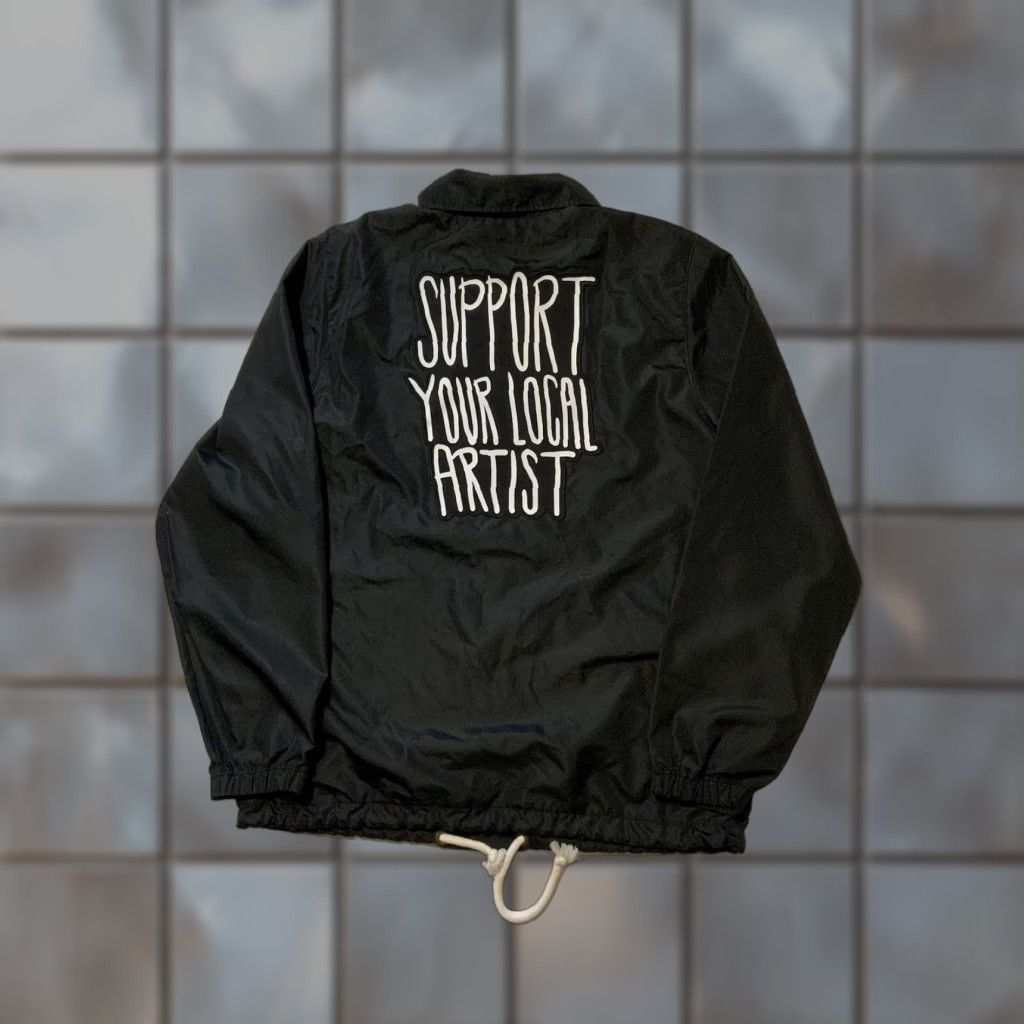 Vintage Secret Wells SYLA Support Your Local Artist Coaches Black Windbreaker Jacket M MD Windbreaker Jacket Men Black 47 Size US M / EU 48-50 / 2 - 1 Thumbnail