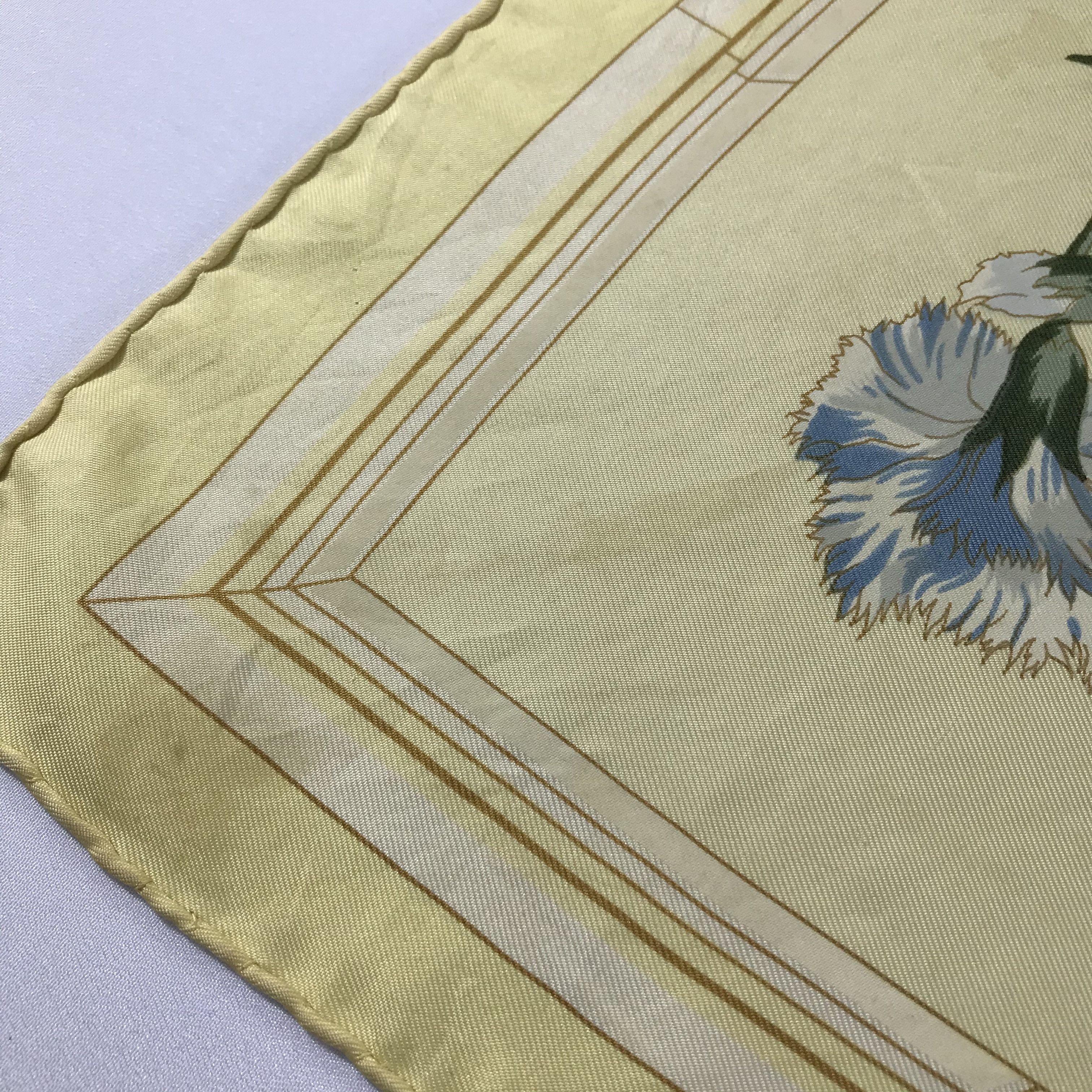 Vintage Hermes Silk Scarf Quai Aux Fleurs Floral Baroque -M09 Size ONE SIZE - 7 Thumbnail