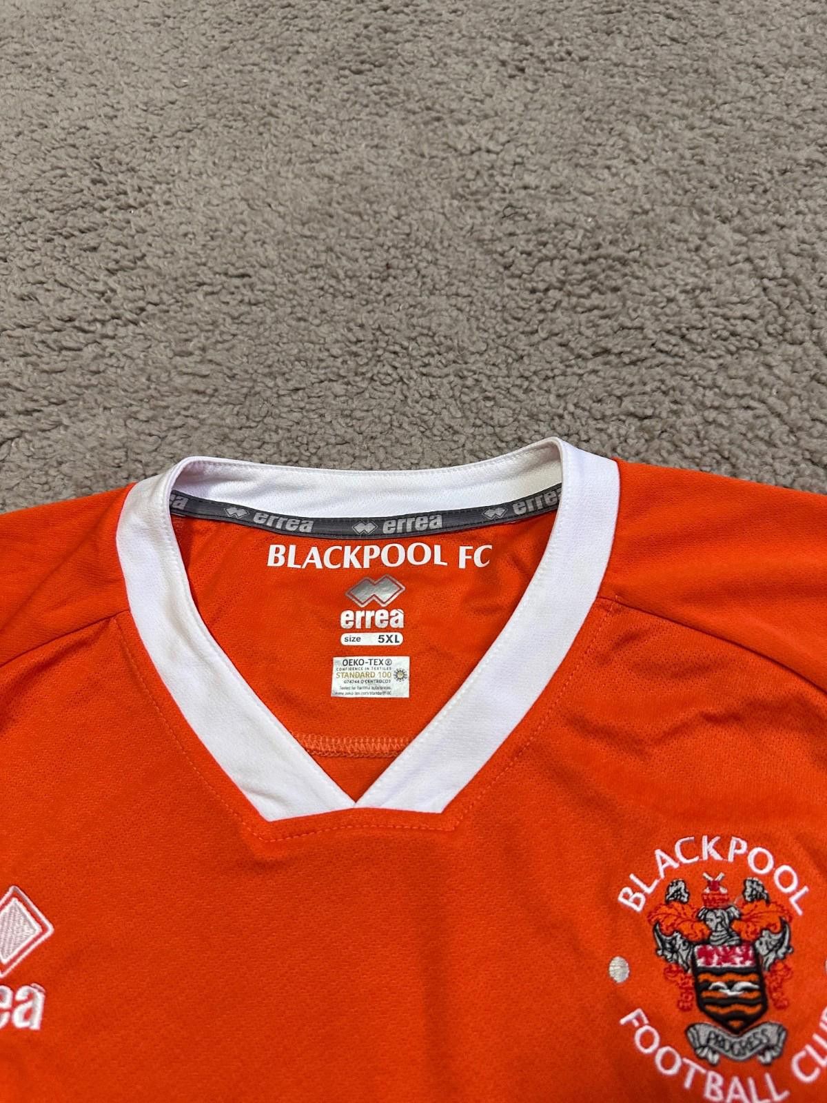 Errea Blackpool 2019 2020 Home Football Shirt Soccer Jersey Sz 5XL Size US XXL / EU 58 / 5 - 4 Thumbnail