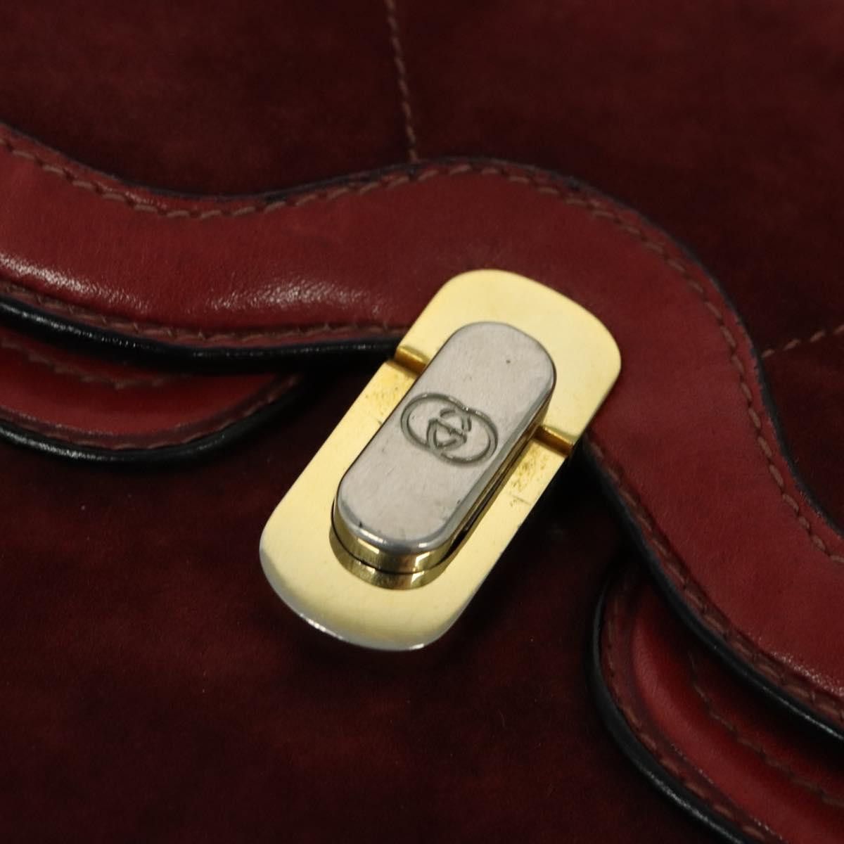 Gucci GUCCI Shoulder Bag Suede Vintage Red Gold Size ONE SIZE - 14 Thumbnail